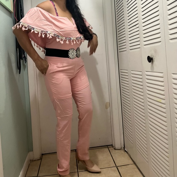 Host pick 🎉🎊Jumpsuit pink tassels - Picture 9 of 9